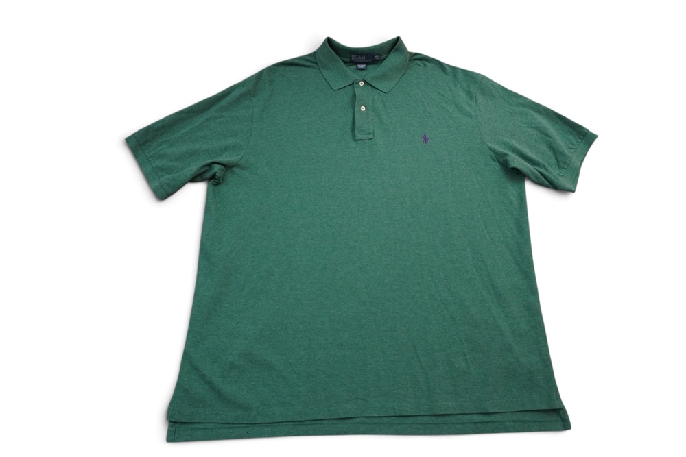 Polo By Ralph Lauren Polo Shirt Mens 3XLT Green Big & Tall Pony Logo Cotton